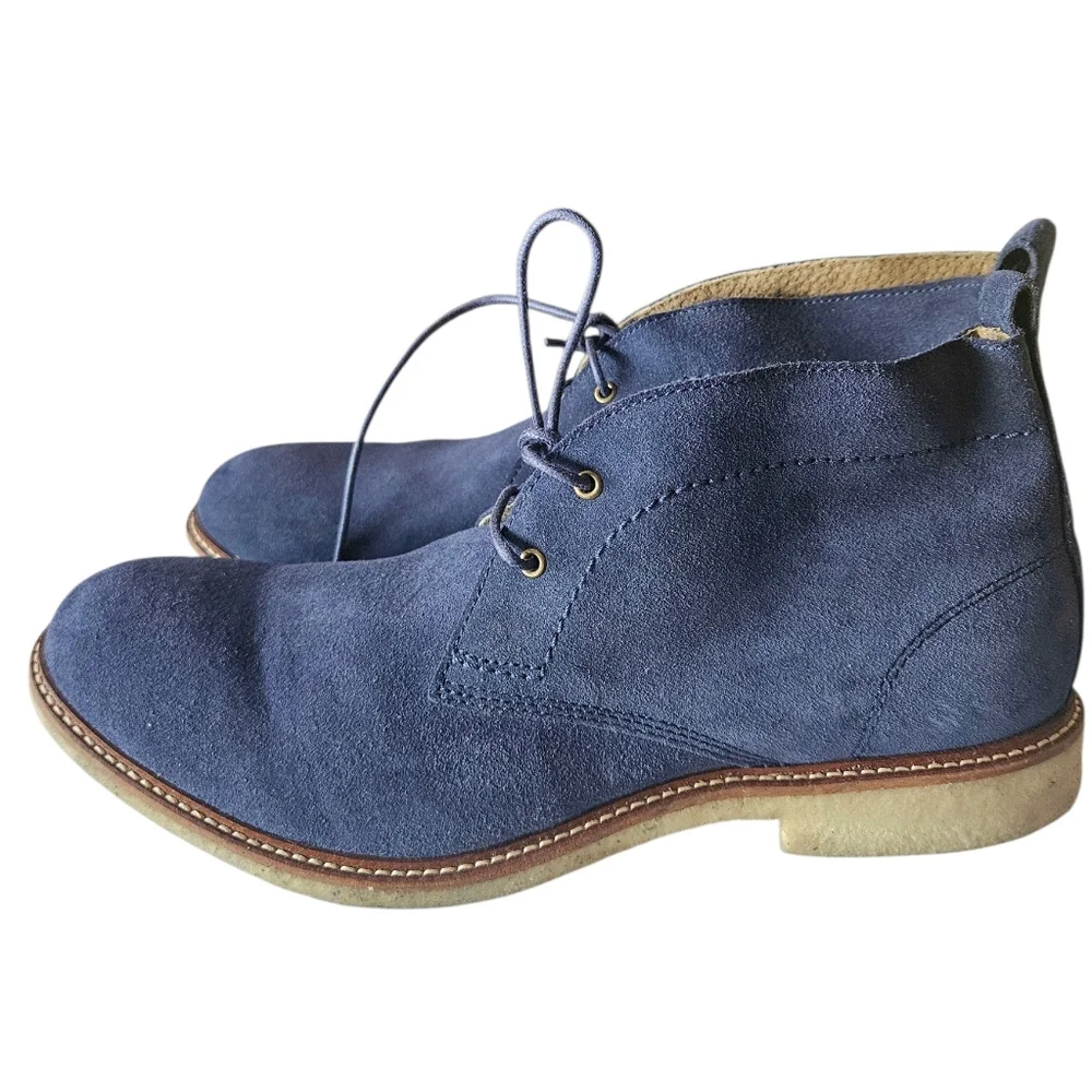 Banana Republic Blue Suede Leather Chukka Boot Shoes Sz.10.5